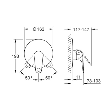 GROHE смесител за душ за вграждане комплект с тяло EuroEco/32742001