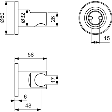 Държач за душ слушалка Idealrain BC806RO