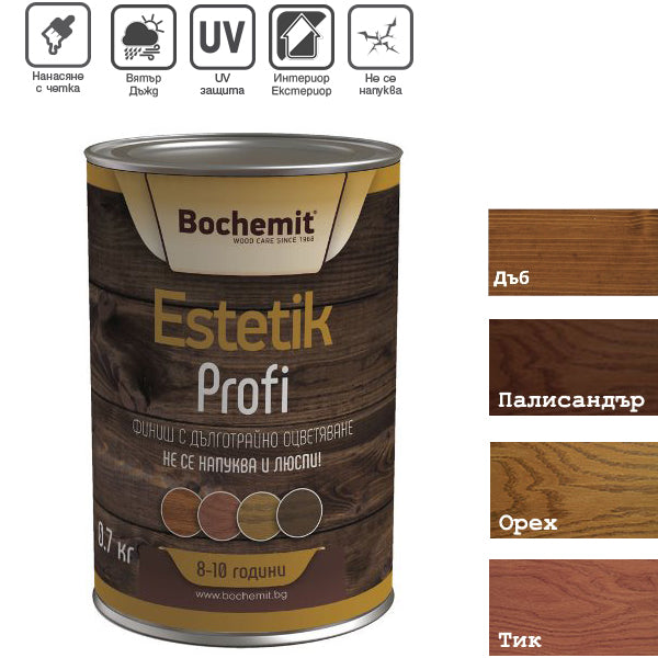 Професионален импрегнант Bochemit Estetik Profi 0.800кг в различни цветове