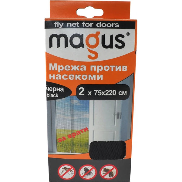 Magus мрежа за врати против насекоми черна 100х220см 8182