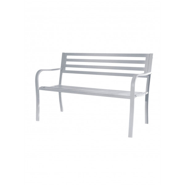 Градинска пейка метална 127х60х85см бяла TLJ213-A Limex