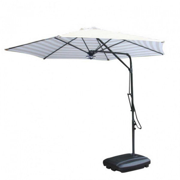 Градински чадър "Лале" LED осветление бял UMB-006B Limex