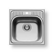 Кухненска мивка алпака ЕТ34 1B1D 48х48 см/Pyramis