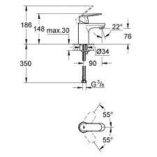 GROHE смесител за умивалник без изпразнител S-размер Eurosmart Cosmopolitan