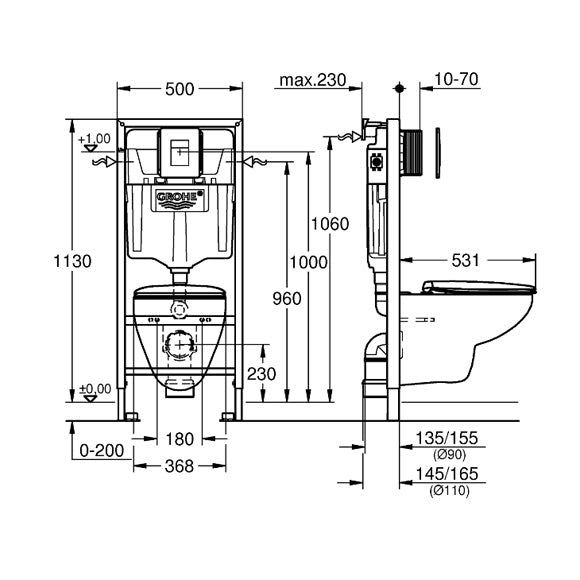 Структура за вграждане GROHE Solido 4в1/39586000