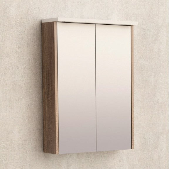 ПВЦ шкаф за баня горен 50х70х17 см с огледало и LED осветление/ 5017-70-Амелия