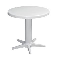 Limex 396235 пвц градинска маса ф75 Rose Table GF 205 White/ бяла