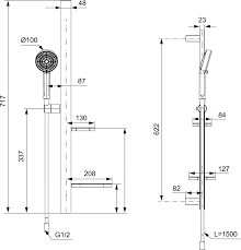 Душ комплект Idealrain ALU+ с полици цвят розе BD586RO