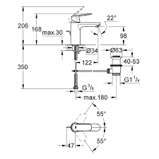 GROHE смесител за мивка с изпразнител Eurosmart Cosmopolitan M-размер 23325000