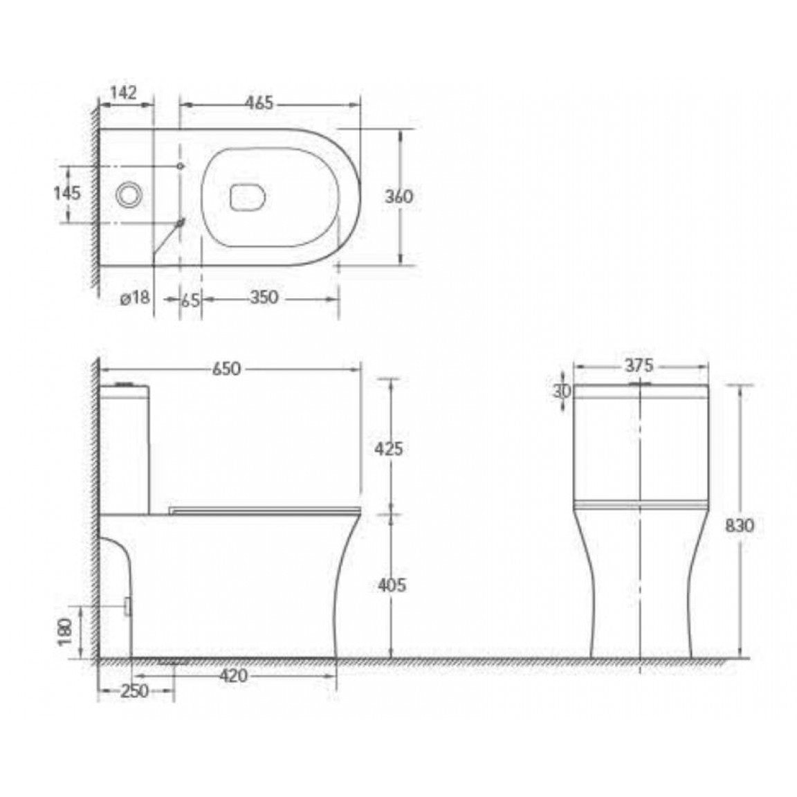 Моноблок ICC 7937P BIDET