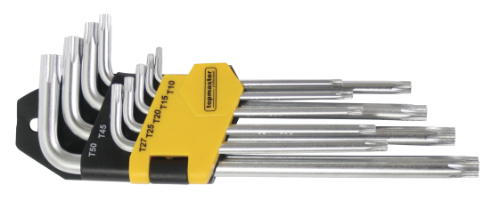 Комплект къси шестограми Torx Topmaster 45-116мм 9бр