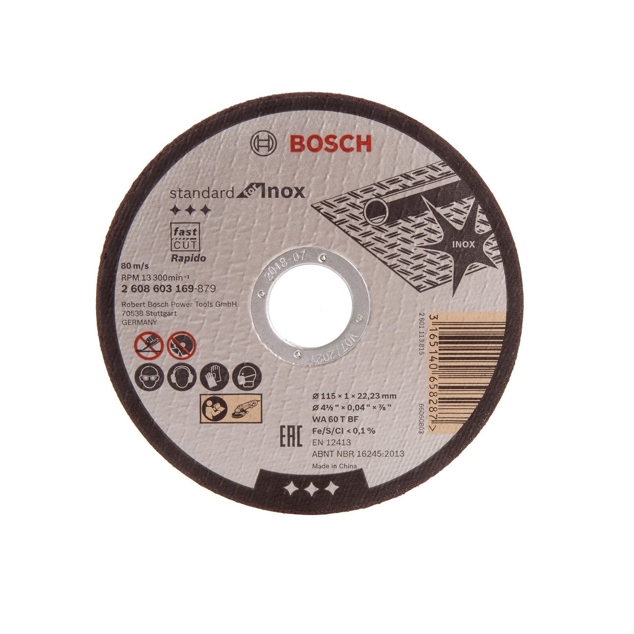 Право режещи дискове Bosch 10х115, 1мм