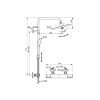 CERATHERM T25+ душ система със стенен термостатен смесител за душ A7210XG