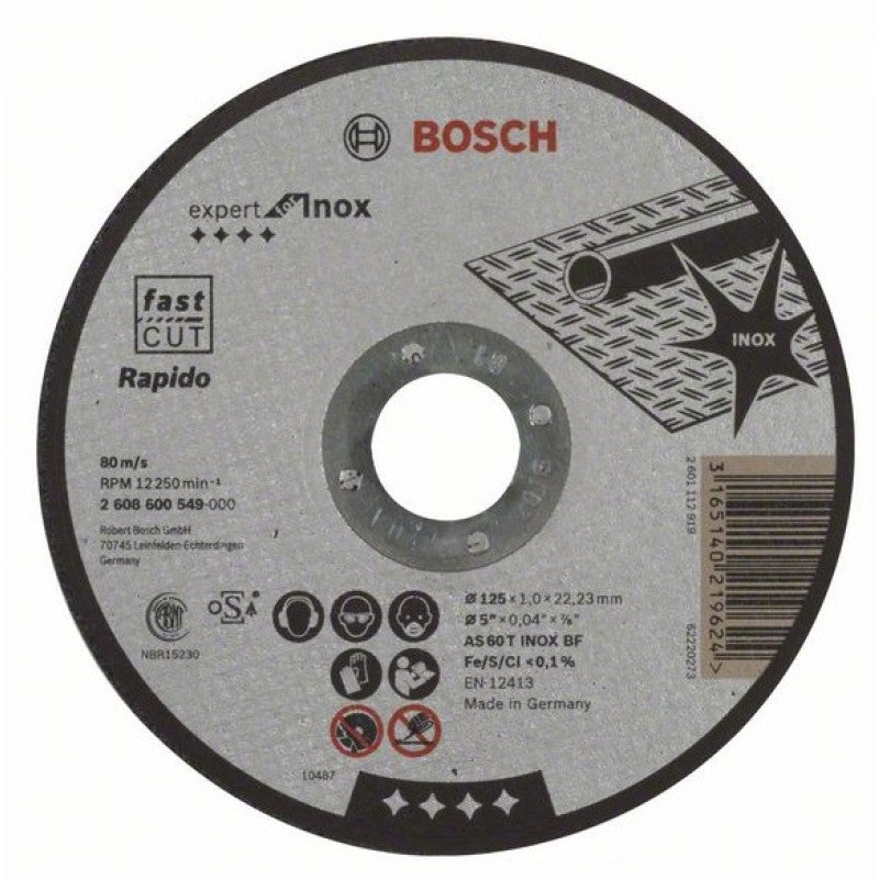 Диск за рязане на INOX Bosch 125X1.6X22.23