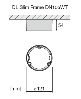 ОСР.Downlight(DLS40) Рамка за повърхностен монтаж за DL SLIM DN105 GEN2 WH Ledvance 079151