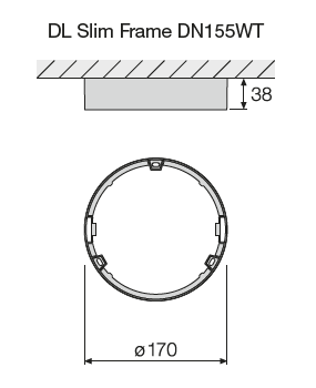 ОСР.Downlight(DLS41) Рамка за повърхностен монтаж за DL SLIM DN155 GEN2 WH Ledvance 079175