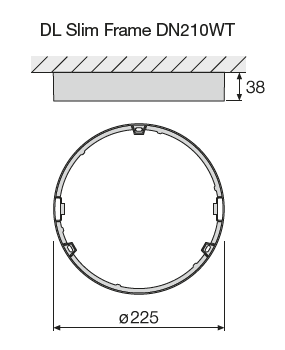 ОСР.Downlight Рамка за повърхностен монтаж DN210 WH Ledvance 079199