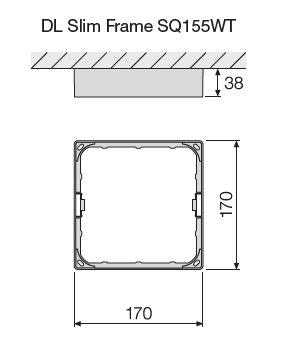 ОСР.Downlight(DLS71) Рамка за повърхностен монтаж за DL SLIM SQ155 бяла Ledvance 079410