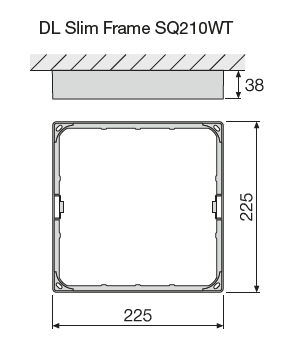 ОСР.Downlight(DLS72) Рамка за повърхностен монтаж за DL SLIM GEN2 SQ210 бяла Ledvance 079434