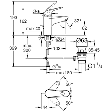 GROHE смесител за умивалник EuroEco S-размер /с изпразнител /23262001