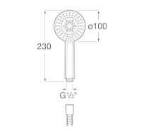 Душ слушалка с 3 функции Stella Roca A5B1B03NB0