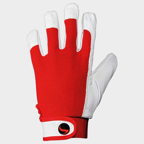Ръкавици от агн.кожа и трико GILT-R,червен 96132