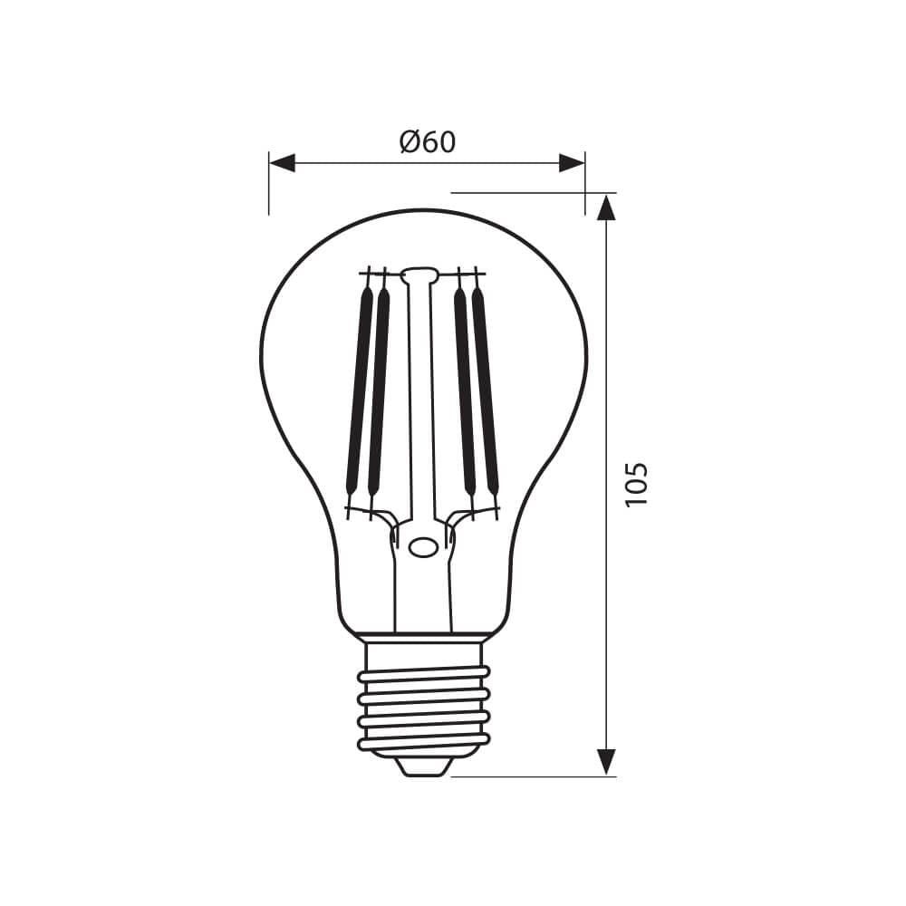 LED ФИЛАМЕНТ ЛАМПА VIVALUX FLICK OPAL LED ∙ AFO60 ∙ 8W ∙ 700LM ∙ E27 ∙ 4000K