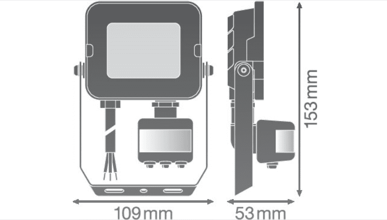 ОСР.LED Floodlight COMPACT SYM100 прожектор със сензор 10w/840 4000K 230V IP65 черен Ledvance 575240