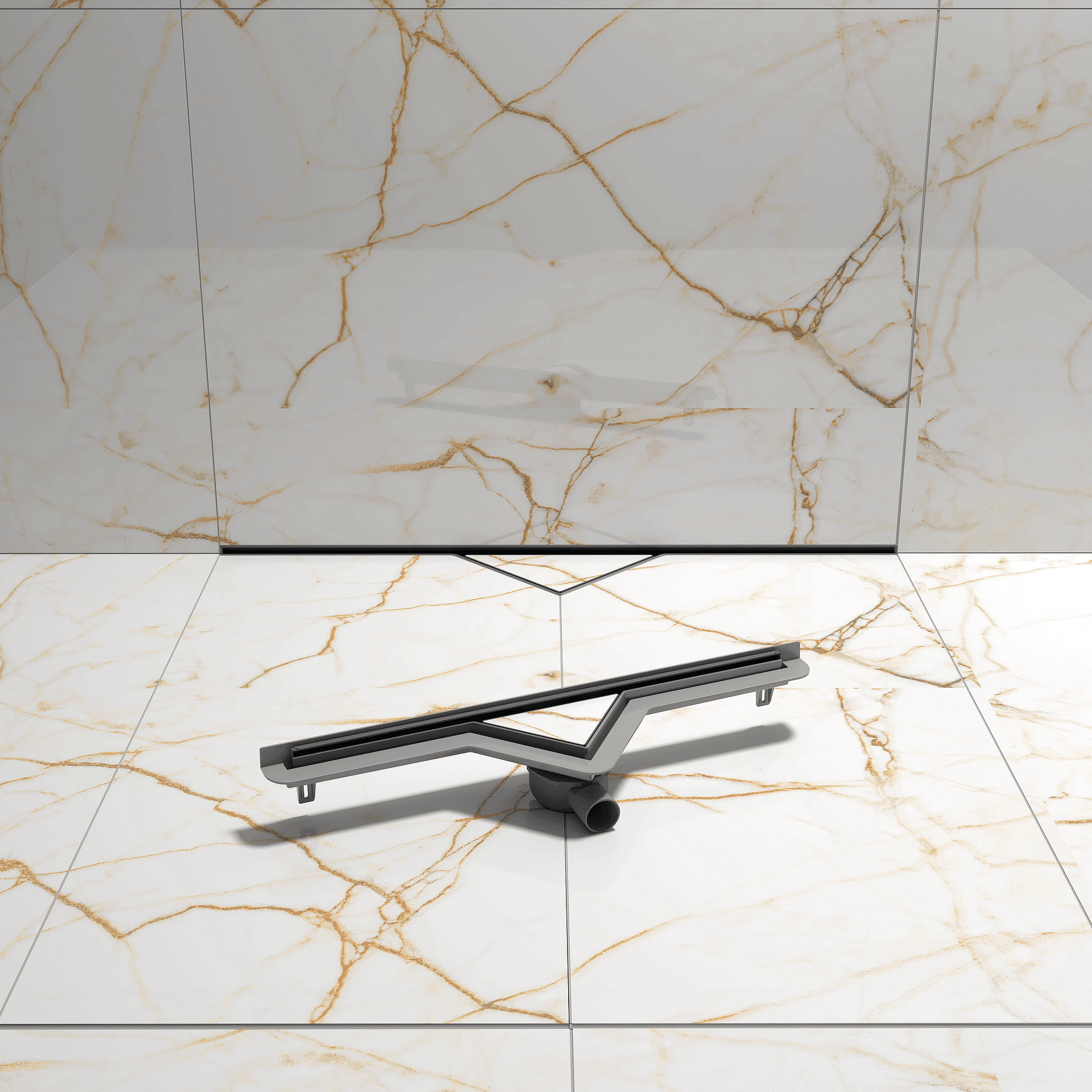 Линеен стенен сифон за вграждане на плочка  60см или 80 см