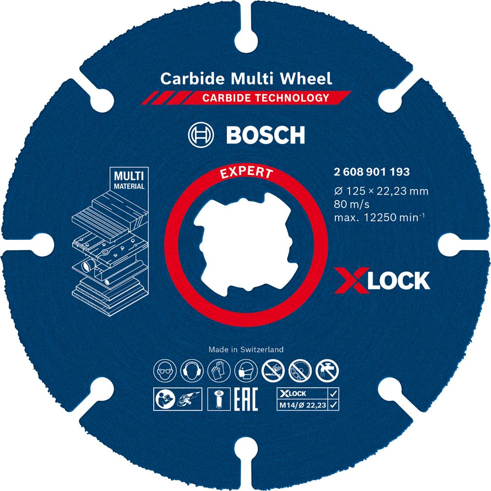 Диск за ъглошлайф за рязане на дърво и пластмаса Bosch 125 mm