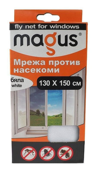 Magus мрежа за прозорци против насекоми 130х150см бяла 81823