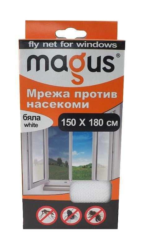 Magus мрежа за прозорци против насекоми 150х180см бяла 81825