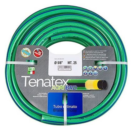 HS PVC градински маркуч 4-пласта зелен със синя лента ф25 Tenatex AGRI 1" I312N02525