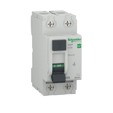 Дефектнотокова защита, Easy 9, 2P, 25 A, 30 mA, тип АС Schneider Electric