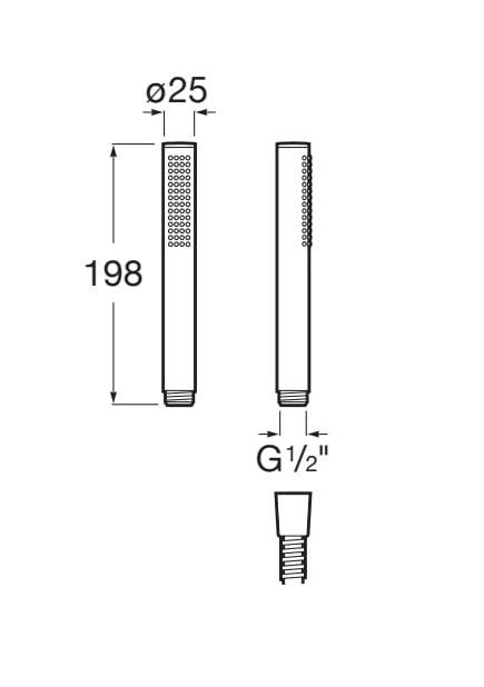 Ръчен душ Stella Stick розово злато/A5B3750RG0