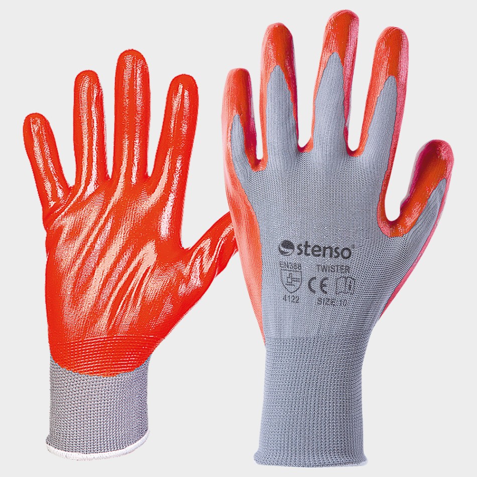 TWISTER ръкавици от полиест.трико/нитрил 115151/10/